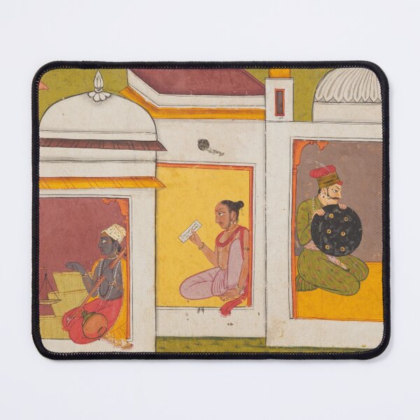Item preview, Madhava Faces a Man Holding a Scale designed and sold by HinduArtGallery.