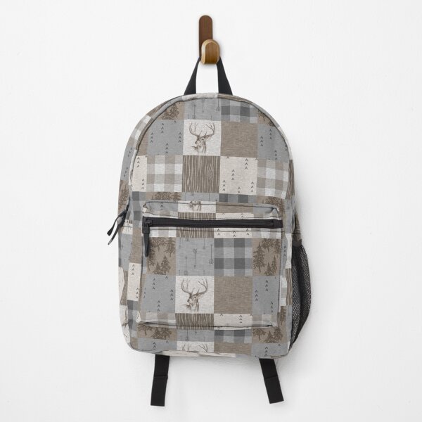 Item preview, Deer Patchwork - Rustic Neutrals designed and sold by SugarPineDesign.