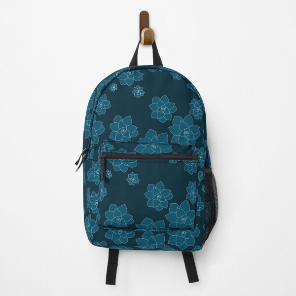 Item preview, Blue Succulent Rosettes Organic Pattern - Floral Line Drawing designed and sold by TurningMoss.