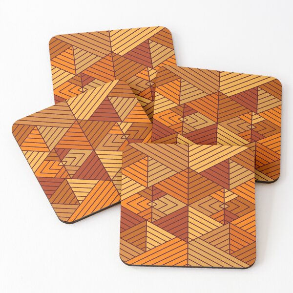 Item preview, Burnt Orange Autumn Pattern - Triangles Edition designed and sold by bubblyshades.