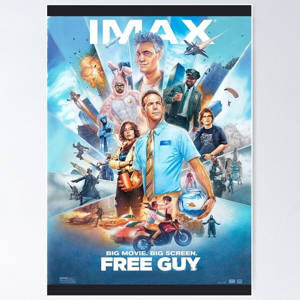 Free Guy Movie Poster, Framed, GTA Parody, 2021, 11x17, NEW, USA