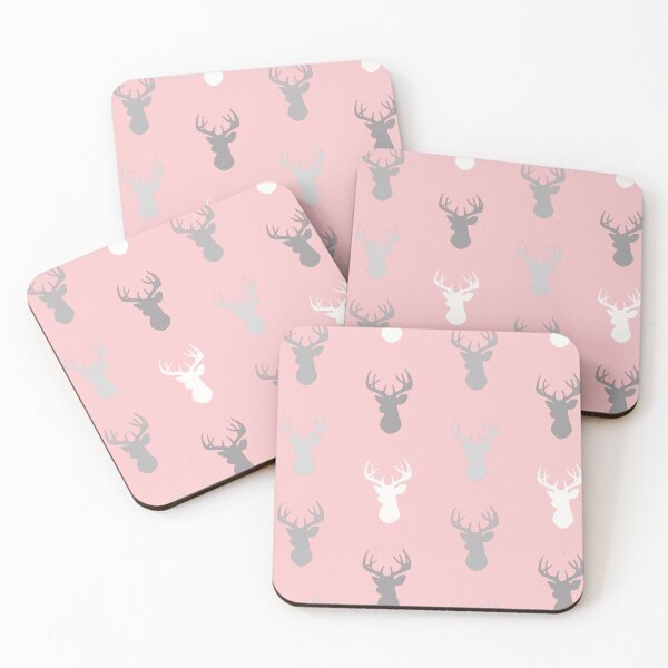 Artikelvorschau, Rotwild in Pink und Grau entworfen und verkauft von SugarPineDesign.