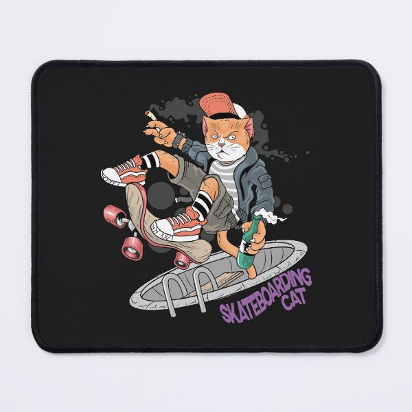Item preview, Skateboarding Rebel Cat designed and sold by wazoosi.