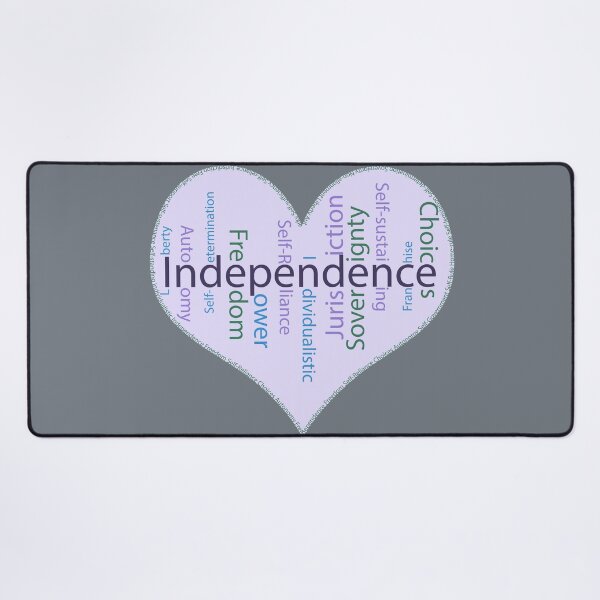 Independence Heart - Keeping It All Together (Blank Background) Desk Mat