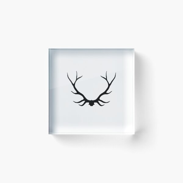 Item preview, Buck Antlers - Negro sobre blanco designed and sold by SugarPineDesign.