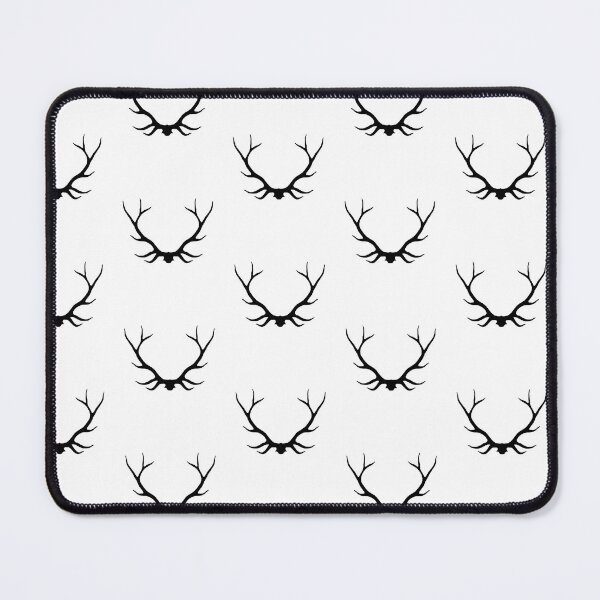 Item preview, Buck Antlers - Black on White designed and sold by SugarPineDesign.