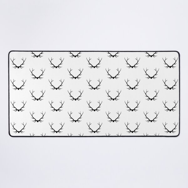 Item preview, Buck Antlers - Black on White designed and sold by SugarPineDesign.