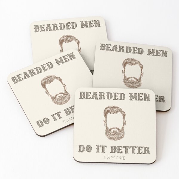 Item preview, Bearded Men Do it Better designed and sold by hotsaucefactory.