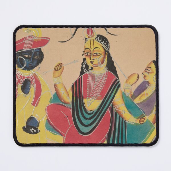 Item preview, Krishna Standing by Radha who is Seated on a Chair designed and sold by HinduArtGallery.