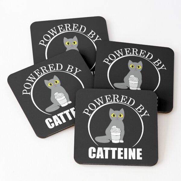Item preview, Powered by Caffeine - Catteine  designed and sold by TheInkElephant.