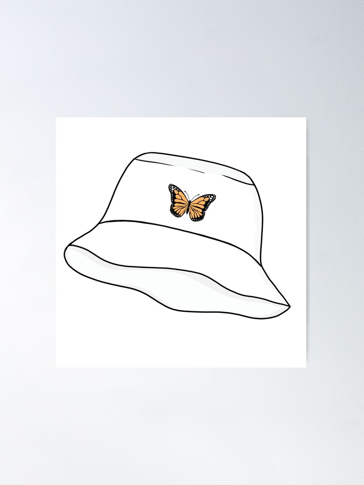 Cute butterfly bucket hat Poster for Sale by LucyWDesign123