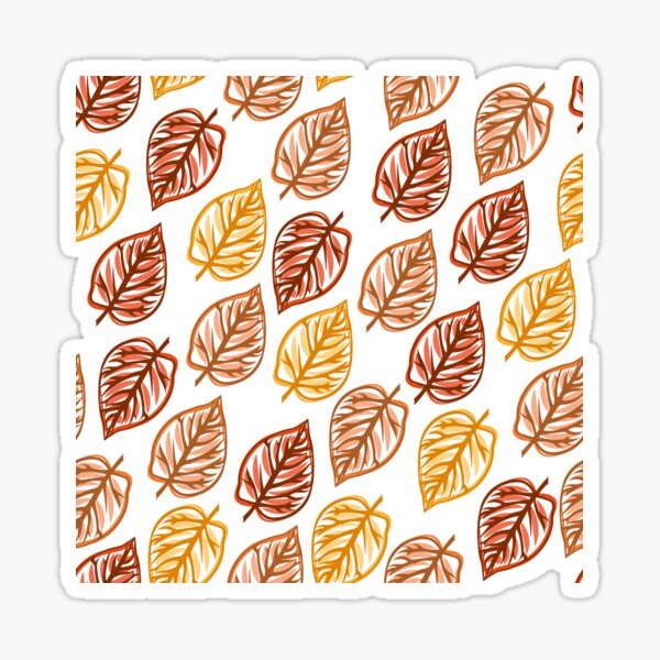 Item preview, Pattern of autumn leaves in red-orange tones designed and sold by ClumsyCat.