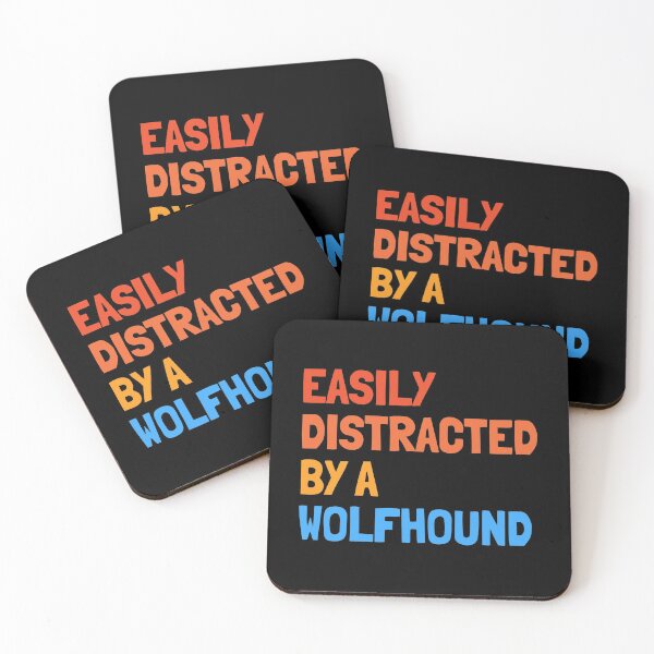 Item preview, Easily Distracted By A Wolfhound Funny Dog Gift  designed and sold by Guarddogdrive.