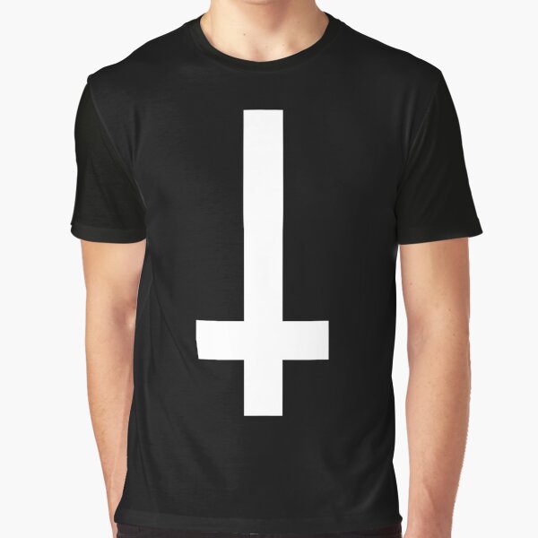 Item preview, Goth Upside Down Cross Shirt Gothic Halloween Long Sleeve designed and sold by ryannokune.