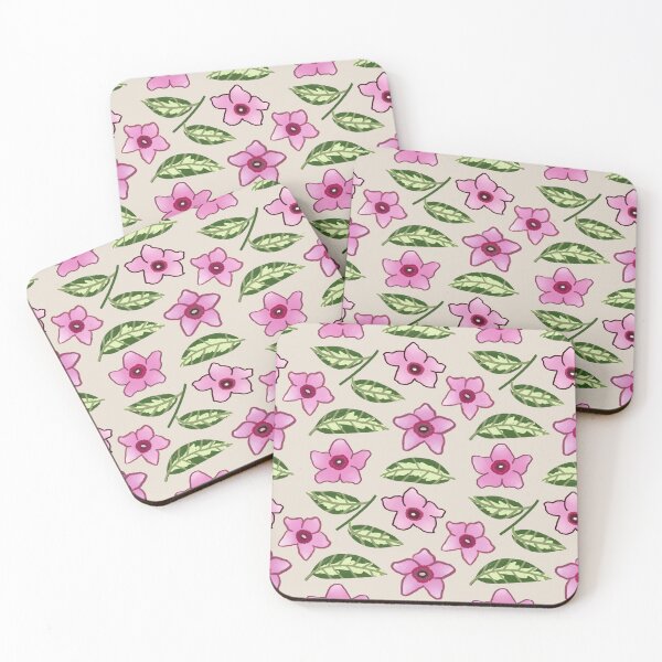 Item preview, Hoya Carnosa - Pink and Green Plant Flower Illustration  designed and sold by TheRainbowRoom.