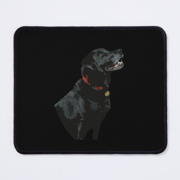 Adoration from a Black Labrador dog Mouse Pad