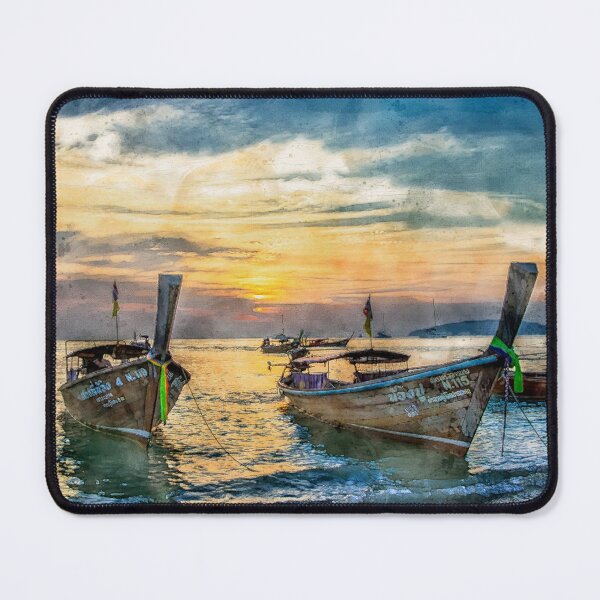 Item preview, Thai fishing boats on the shore designed and sold by wazoosi.