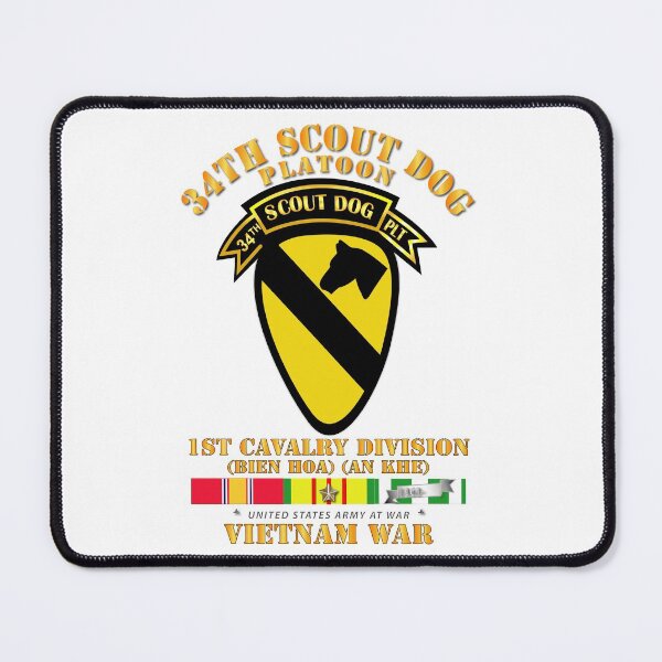 Item preview, Army - 34th Scout Dog Platoon 1st Cav w Tab - VN SVC designed and sold by Military Insignia Products.