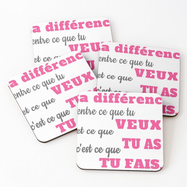 Aperçu de l'œuvre  La différence entre ce que tu veux et ce que tu as, c'est ce que tu fais citation créée et vendue par FranceLibre.
