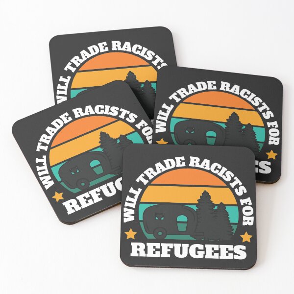 Item preview, Will trade racists for refugees (Camping RV Sunset) designed and sold by UnboundFull.