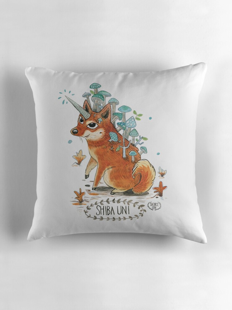 shiba throw pillow