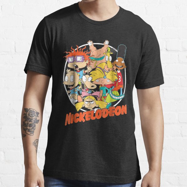 Nickelodeon Mens 90's Classic Shirt, Printed Group Vintage T-Shirt