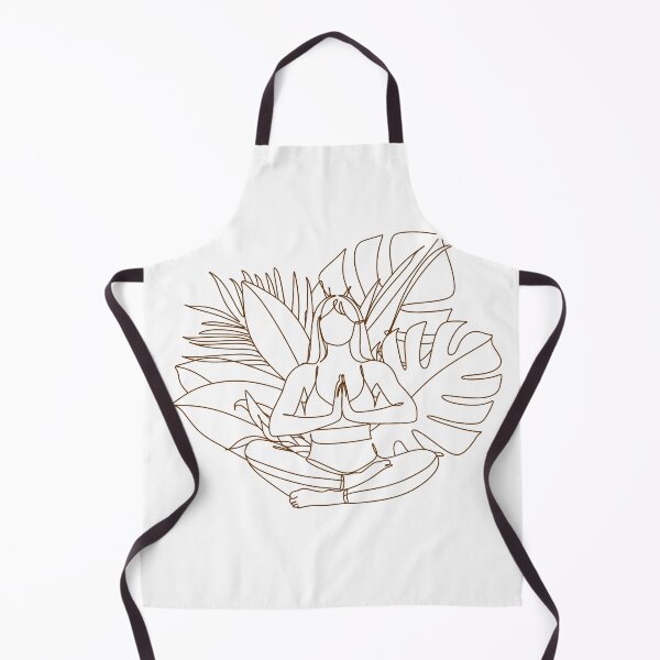 Item preview, Yoga woman Line art. Line Drawing Woman Art Print. Tropical print designed and sold by OneLinePrint.