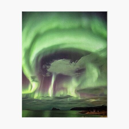 Solar Storm hits Tromso, Norway Art Board Print