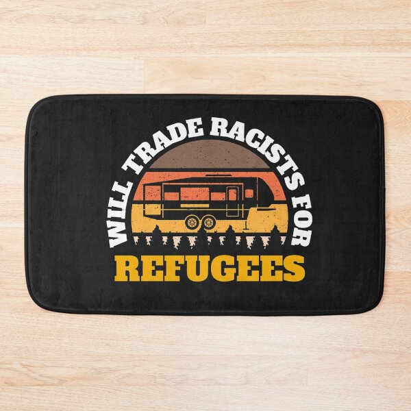 Item preview, Will trade racists for refugees (Camping RV Sunset) designed and sold by UnboundFull.