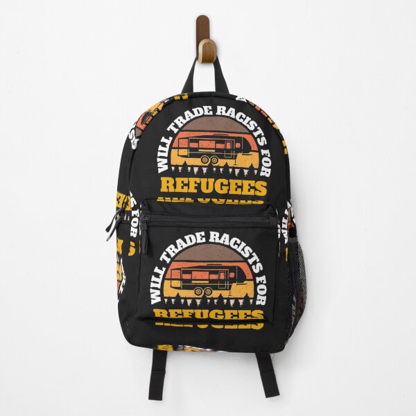 Item preview, Will trade racists for refugees (Camping RV Sunset) designed and sold by UnboundFull.