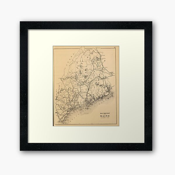 Vintage Maine Wall Art Redbubble