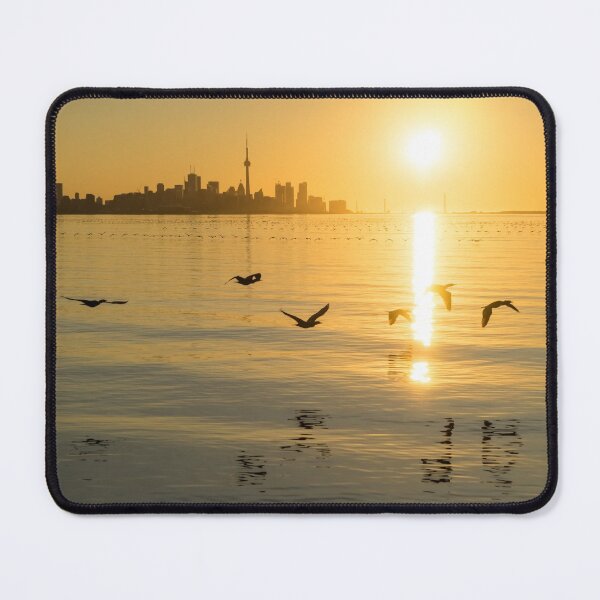 Item preview, Cormorants and Skyscrapers - Brilliant Toronto Sun Rise with Urban Wildlife designed and sold by Georgia Mizuleva.