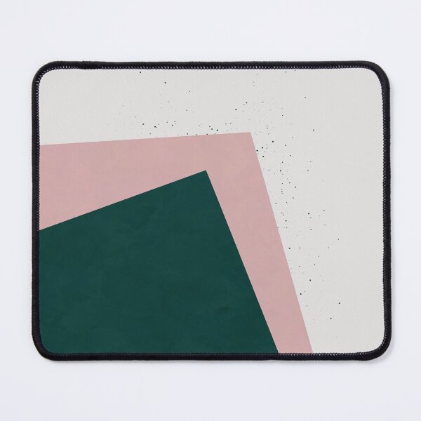 Item preview, Minimalist Geometric Colour Block in Dusty Pink and Emerald Green designed and sold by kasamor.