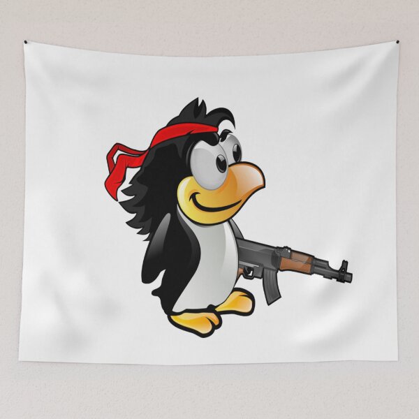 Aperçu de l'œuvre Pingouin Rambo créée et vendue par DenkaStore.