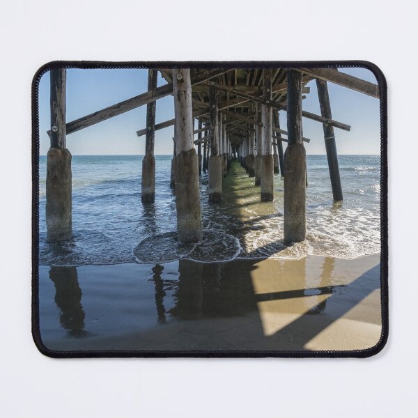 Item preview, Lacy Seafoam - Waves Under the Newport Beach Pier in Orange County California designed and sold by Georgia Mizuleva.