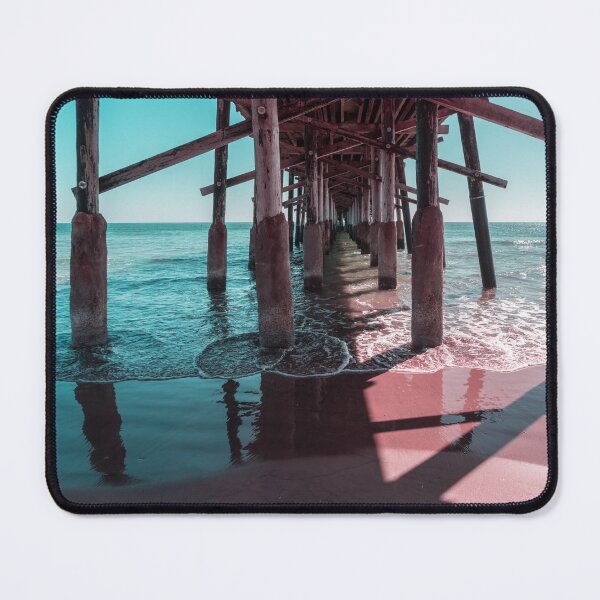 Item preview, Lacy Seafoam in Mint Green and Pink - Californian Cool Under the Newport Beach Pier designed and sold by Georgia Mizuleva.