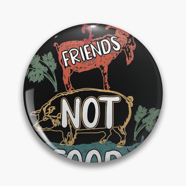 Item preview, Friends Not Food Retro Vintage Funny Vegetarian Vegan designed and sold by fantasyy.