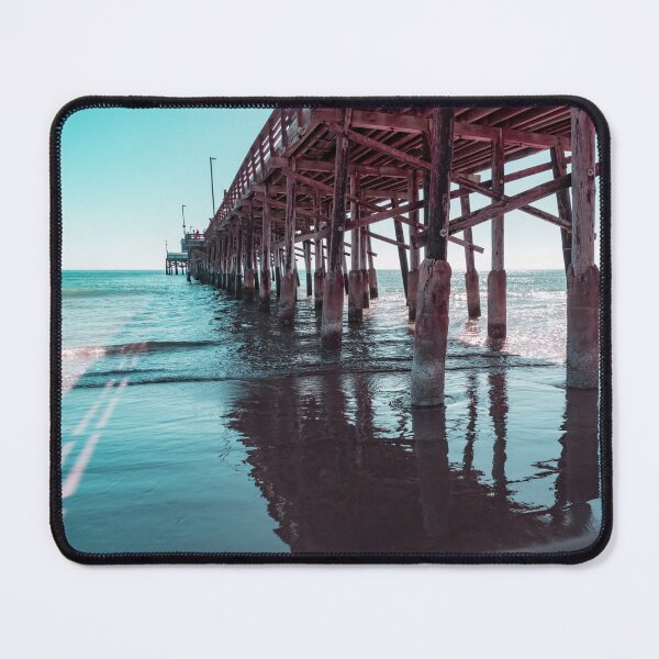 Item preview, Long Shadows in Mint Green and Pink - Californian Cool Under the Newport Beach Pier designed and sold by Georgia Mizuleva.