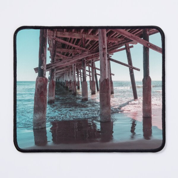 Item preview, Silky Ripples in Mint Green and Pink - Californian Cool Under the Newport Beach Pier designed and sold by Georgia Mizuleva.