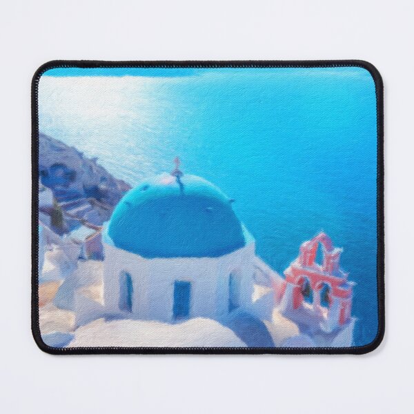 Item preview, Church in Santorini and blue ocean designed and sold by Sasas Design.
