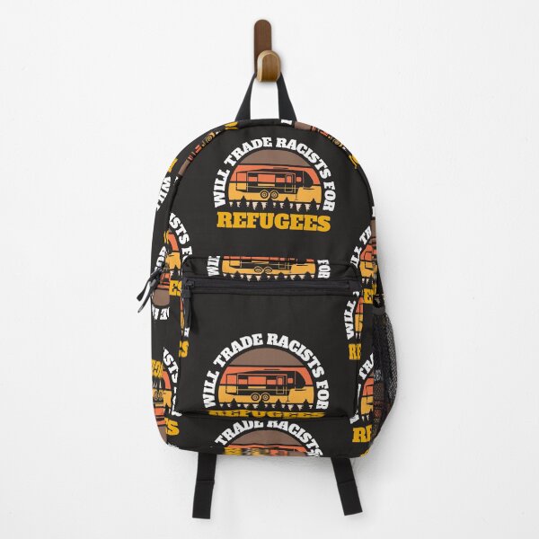 Item preview, Will trade racists for refugees (Camping RV Sunset) designed and sold by UnboundFull.