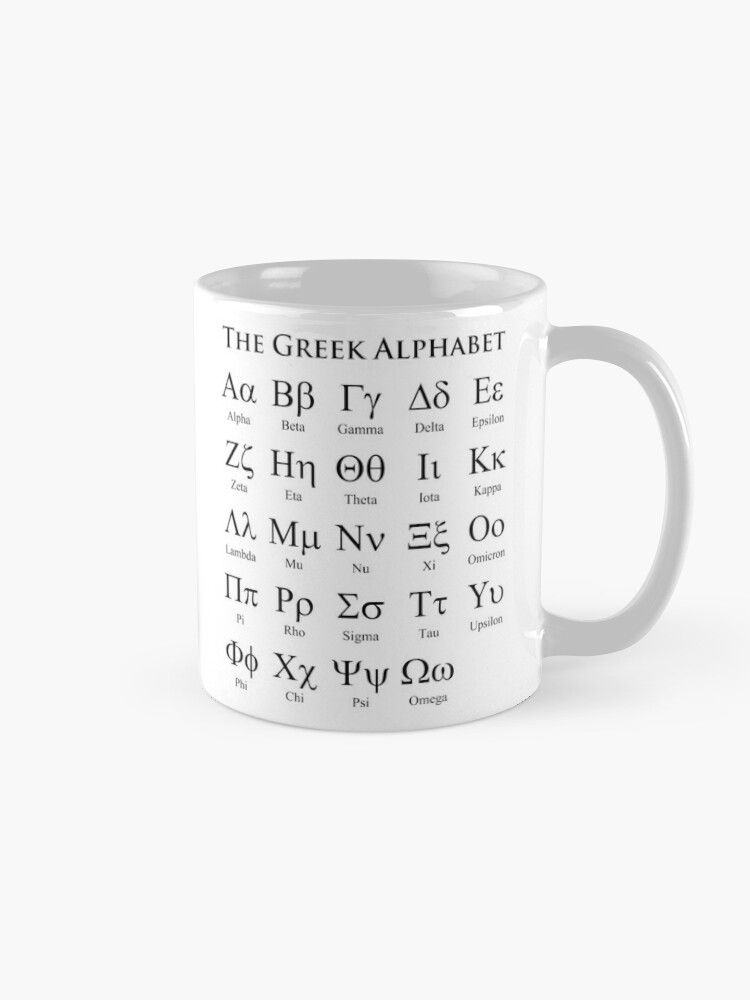 Discover The Greek Alphabet Coffee Mugs