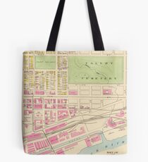 Vintage Map of Manchester NH (1892) (2) Tote Bag