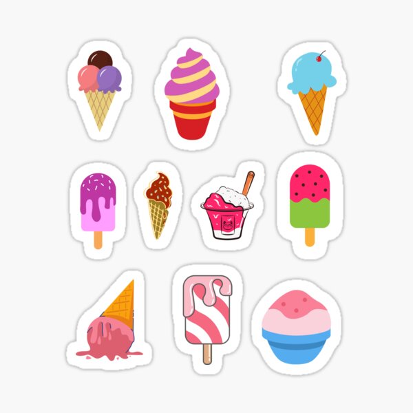 Ice Cream Parlour shop window sign decal lollies/tubs/ice cream cone sign 