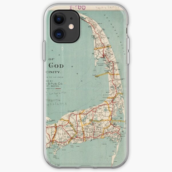 Vintage Map of Cape Cod (1917) iPhone Soft Case