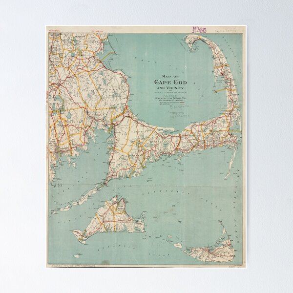 Item preview, Vintage Map of Cape Cod (1917)  designed and sold by BravuraMedia.