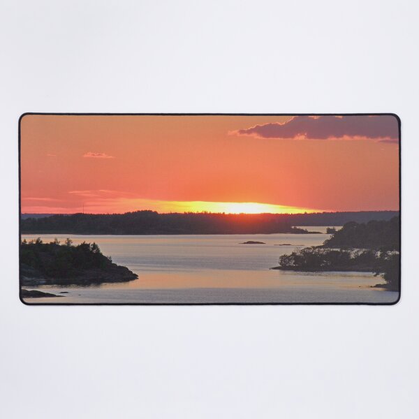 Swedish Archipelago Sunset Desk Mat