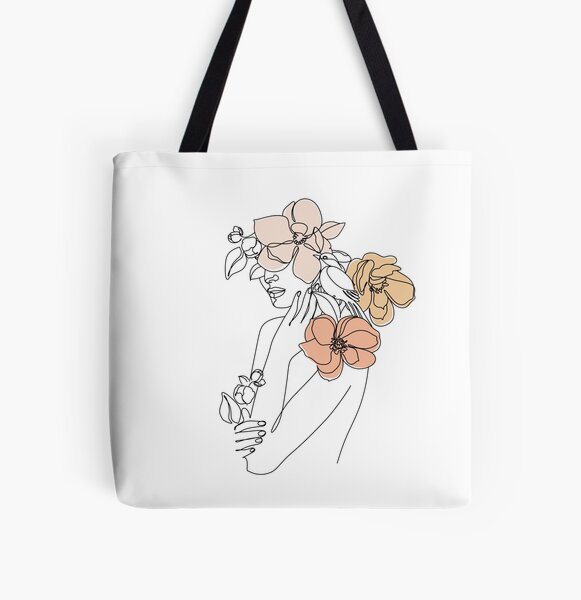 Abstract Luxury Tote Bag Trendy Modern Reusable Boho Tote 