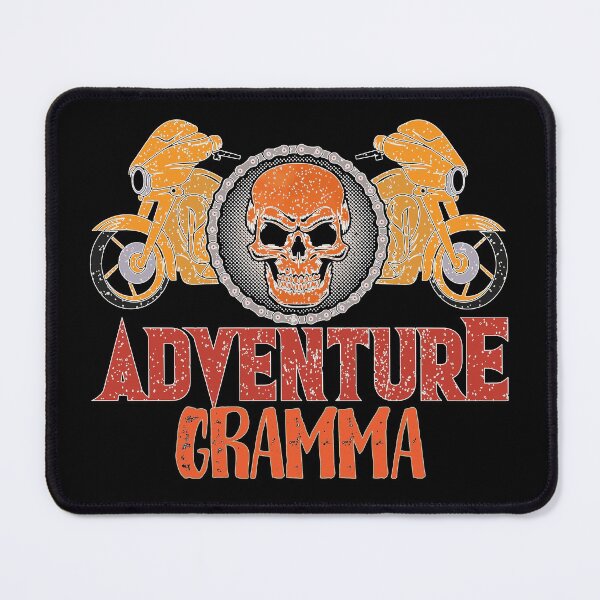 Item preview, Adventure Gramma Skulls Chains and Motorcycles designed and sold by SmileThreads.
