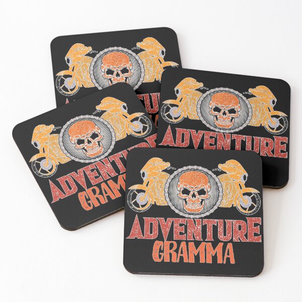 Item preview, Adventure Gramma Skulls Chains and Motorcycles designed and sold by SmileThreads.